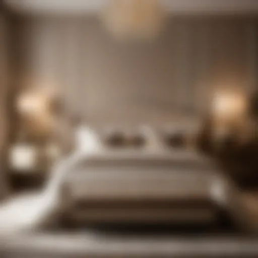 Elegant taupe and cream bedroom