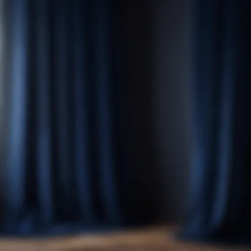 Elegant curtain in midnight blue hue