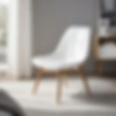 Minimalist Bedroom Chair in White