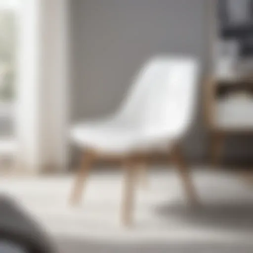 Minimalist Bedroom Chair in White