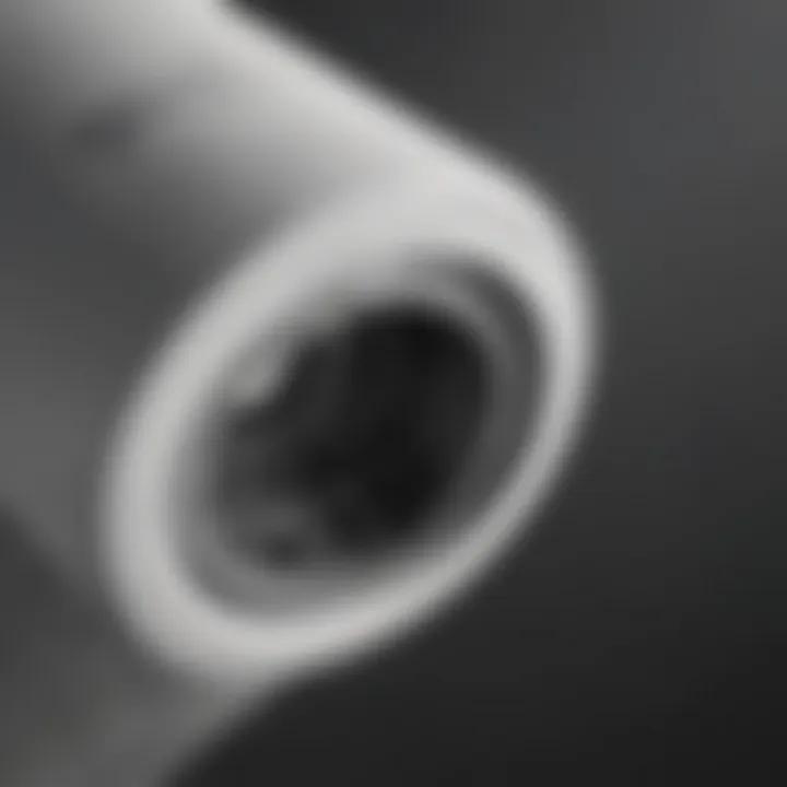 Close-up of a high-efficiency water filter cartridge