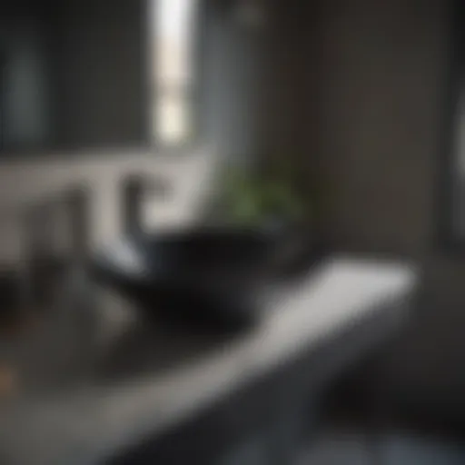 Sophisticated Black Sink Fixture Sophisticated black sink fixture in a modern bathroom