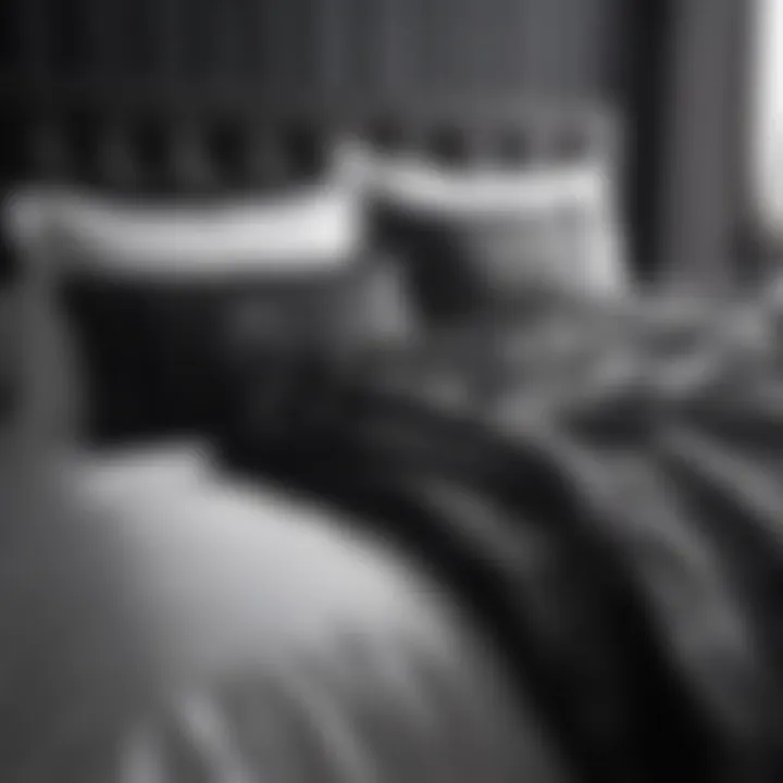 Stylish Black and White Bedding Set