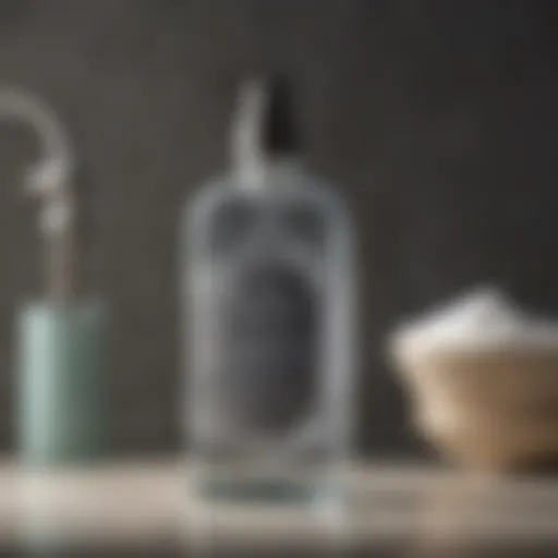 Close-up view of Blueland bathroom cleaner bottle showcasing its unique design