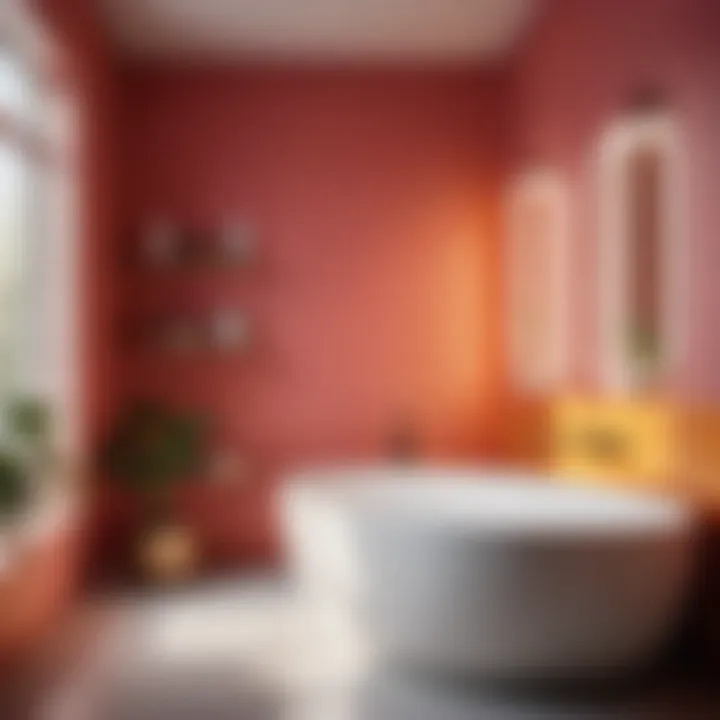 Minimalist Bathroom Color Scheme Minimalist aesthetic with bright bathroom paint tones
