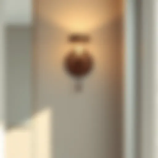 Elegant Bronze Sconce in Contemporary Bathroom Design Elegant bronze sconce illuminating a stylish bathroom