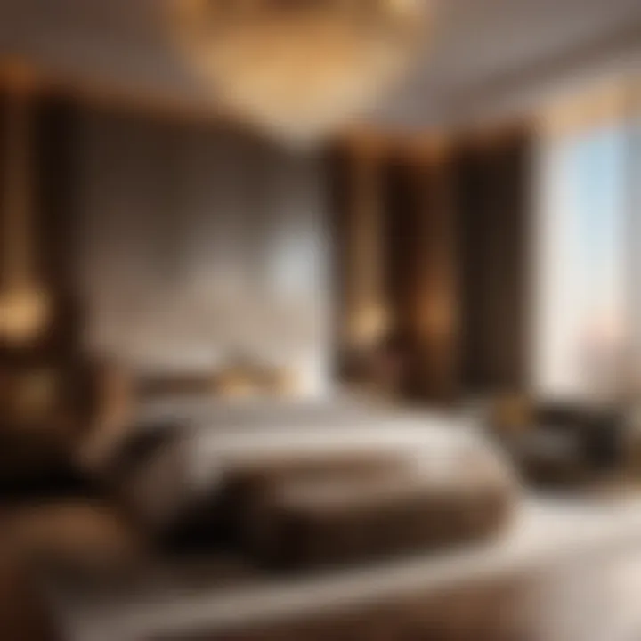 Luxurious Bedroom with Artistic Lighting