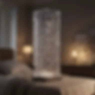 Diverse Crystal Styles Various styles of crystal lights creating ambient lighting in a bedroom