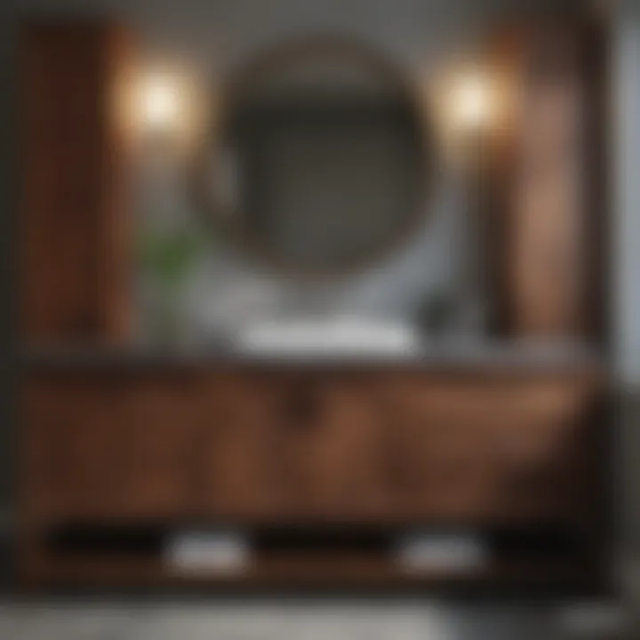 Material Choices for Custom Cabinets Variety of materials available for bathroom cabinets at Lowe's