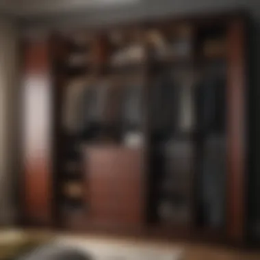 Stylish Dark Cherry Wardrobe Stylish dark cherry wardrobe showcasing ample storage
