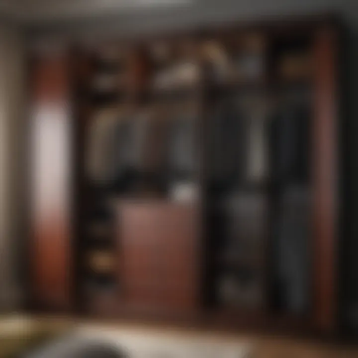 Stylish Dark Cherry Wardrobe Stylish dark cherry wardrobe showcasing ample storage