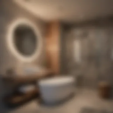 Luxurious bathroom featuring spa-like amenities and natural materials