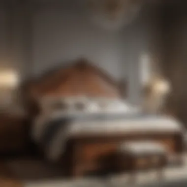 Classic king bedroom set featuring rich wood finishes