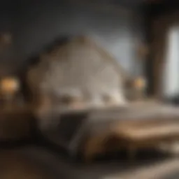 Luxurious king bedroom set with elegant decor