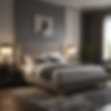 Modern king bedroom furniture showcasing sleek lines