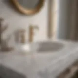 Marble Vanity Countertop Elegance Elegant marble bathroom vanity countertop showcasing natural veining.