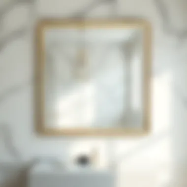 Installation process of a 20x30 bathroom mirror in a contemporary space