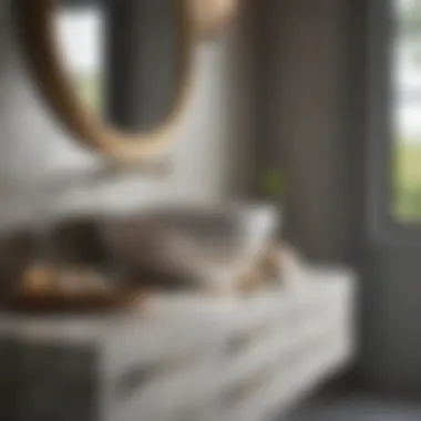 Luxury Materials for Lasting Impressions Close-up of high-quality materials used in bathroom vanities