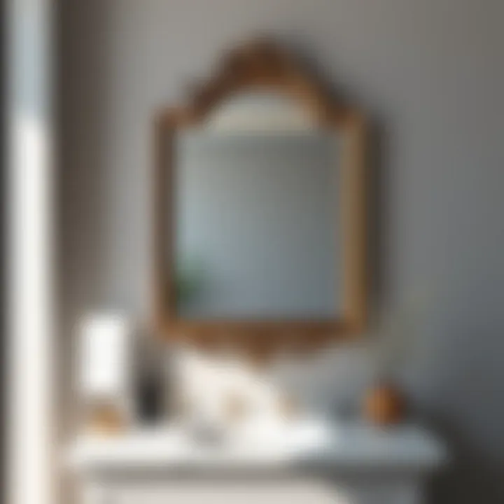 Stylish 20x30 bathroom mirror with unique frame and design