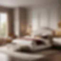 Elegant discount bedroom furniture set in cozy room