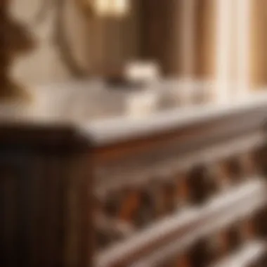 Craftsmanship Detail Close-up of high-quality discounted bedroom furniture
