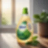 Eco-Friendly Laundry Detergent Bottle with Green Leaves