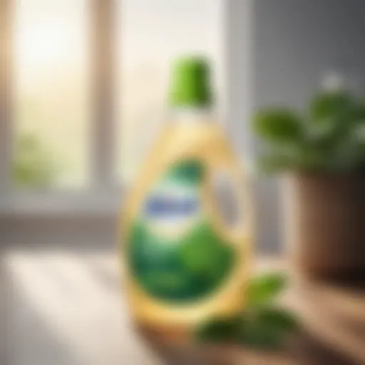 Eco-Friendly Laundry Detergent Bottle with Green Leaves