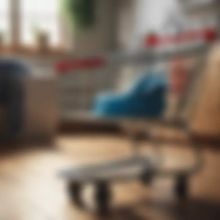 Online Shopping Cart with Laundry Detergent Items