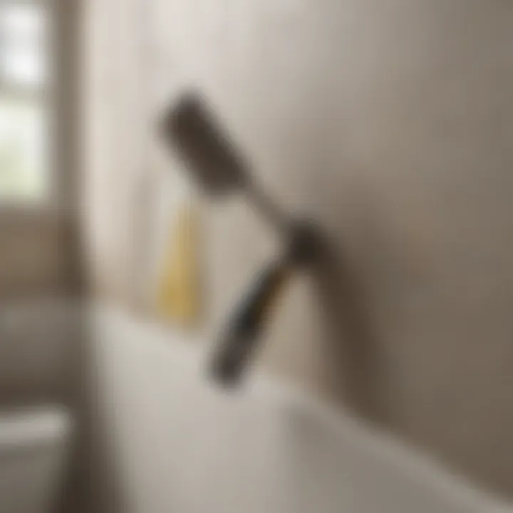 Essential Tools for Drywall Mud Application Variety of tools used for applying drywall mud on bathroom surfaces