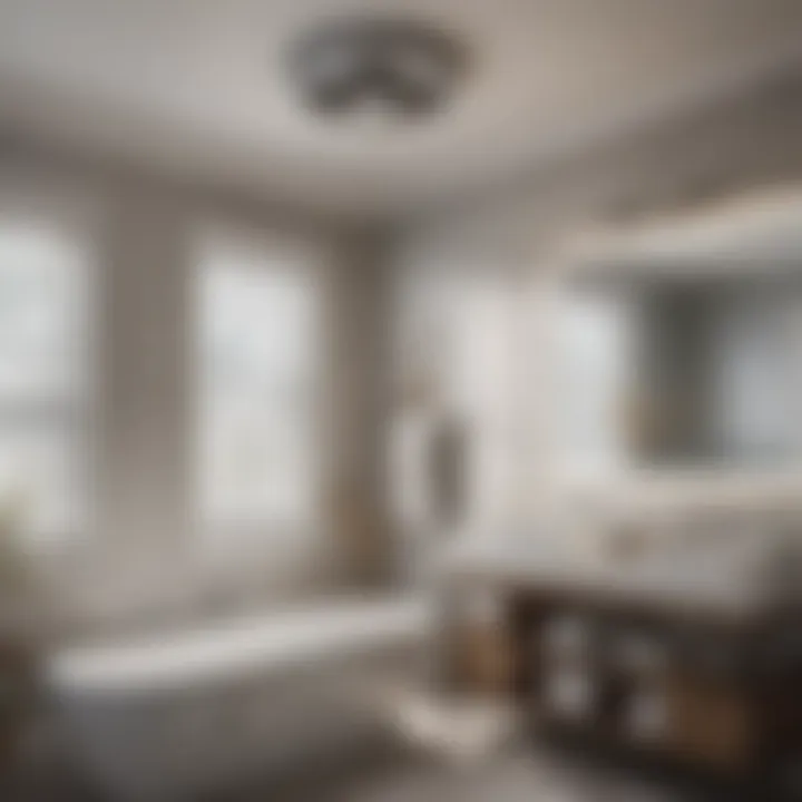 Air Flow and Quality Improvement with Ductless Fans Illustration of air flow and quality improvement in bathroom