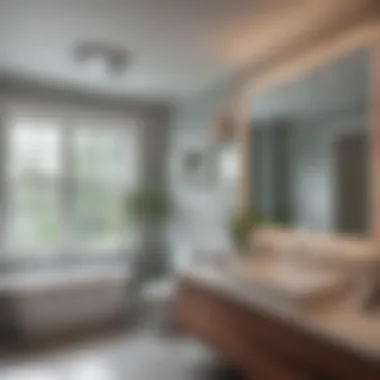 Elegant Ductless Bathroom Fan Installation Ductless bathroom fan in an elegant bathroom setting