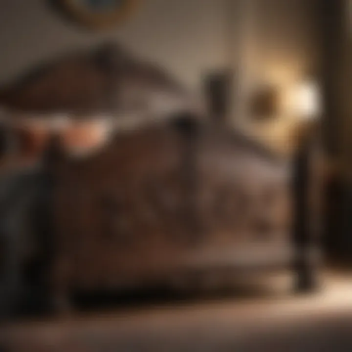 Elegant Duncan Phyfe bed with intricate carvings