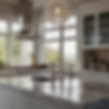Contemporary Charm: Crystal Fixtures Transforming Kitchen Spaces A stunning view of crystal fixtures complementing a contemporary kitchen