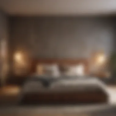 Inviting Bedroom with Organic Textures An inviting bedroom interior with organic textures and earthy hues.