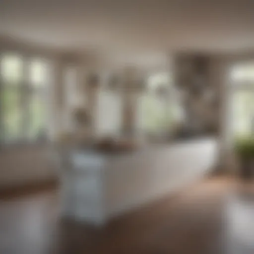 A sleek modern kitchen showcasing innovative design elements and material selections.