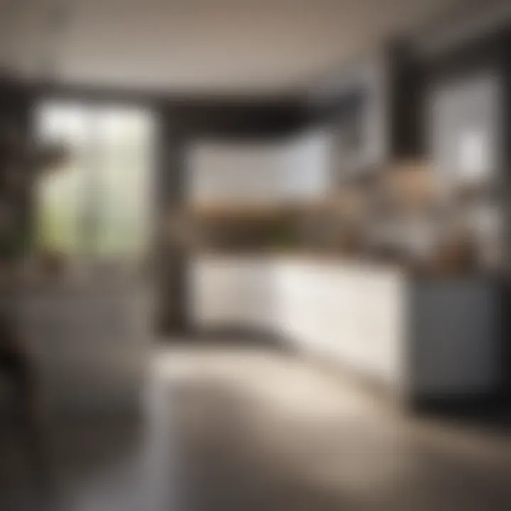 An ergonomic kitchen layout emphasizing functionality and style.