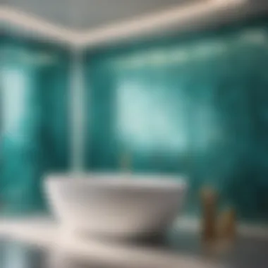 Aqua Tile Installation in Bathroom