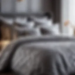 Elegant Grey Bedroom with Luxurious Bedding