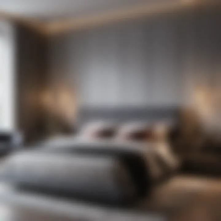 Chic Grey Bedroom with Modern Furniture