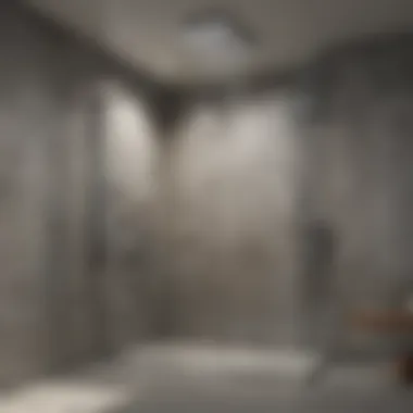 Cutting-Edge Shower System in Modern Bathroom High-tech shower system in sleek bathroom