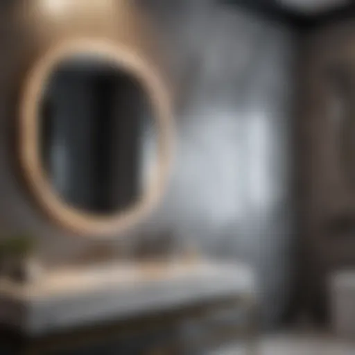 Sleek bathroom with marble accents
