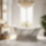 Marble Accent Elegance Elegant corner bathtub with marble accents