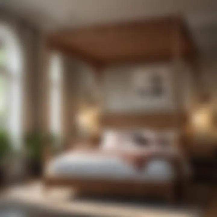 Luxurious Rattan Canopy Bed
