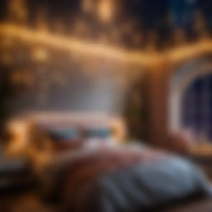 Starry Night Sky Effect Dreamy Night Sky Bedroom Decor with Color Changing Fairy Lights