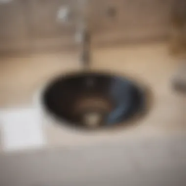 High-Quality Drain Close-up of a high-quality drain for a bathroom sink