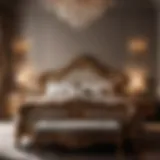 Exquisite detailing of Italian bedroom set