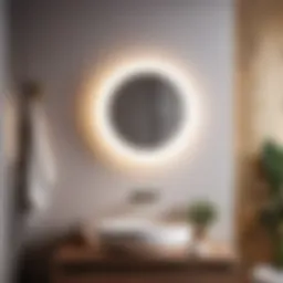 Modern bathroom fan with light in stylish interior