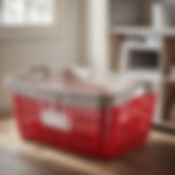 Sturdy heavy-duty laundry basket with reinforced handles