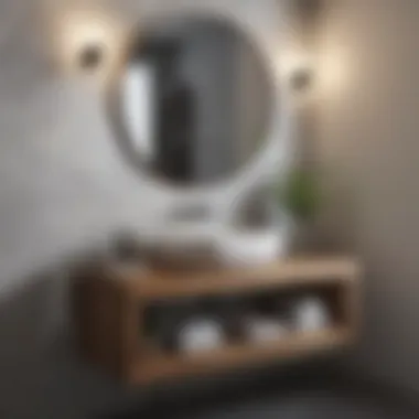 Minimalist Floating Vanity Elegant floating shelf bathroom vanity in a minimalist setting