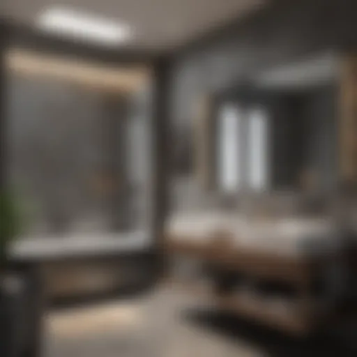 Modern Bathroom Design A sleek, modern bathroom design showcasing elegant fixtures and a minimalist aesthetic.